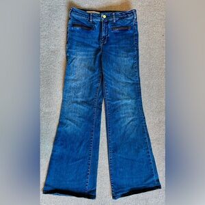 Pilcro Wideleg Flared Jean (Size 28)